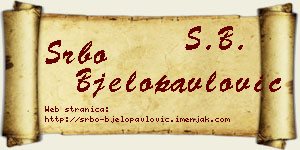 Srbo Bjelopavlović vizit kartica